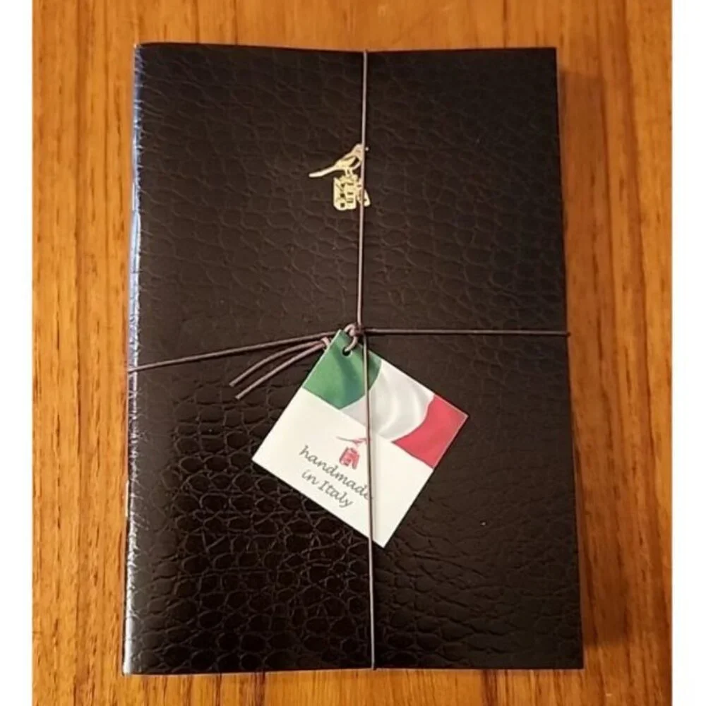 NWT! Set 3 BIEFFE Italy Lined Handmade Notebooks BROWN Journal 5.5X 8
